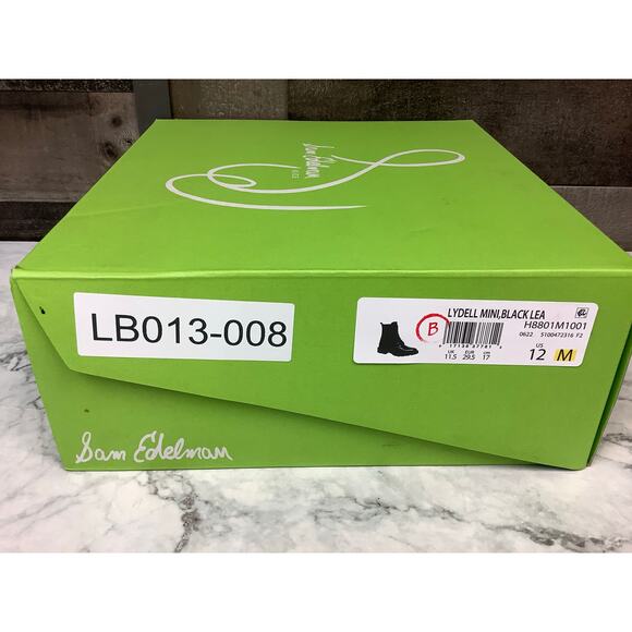 Sam Edelman Kids 12M Black Leather Lydell Mini Combat Boot Lace Up Classy LB13-8 - Picture 7 of 7